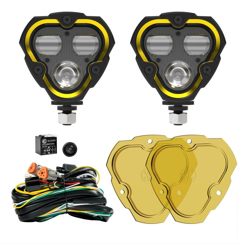 KC HiLiTES FLEX ERA 3 Dual Mode SAE Fog Lights - 2-Light Master Kit - 284 User 1