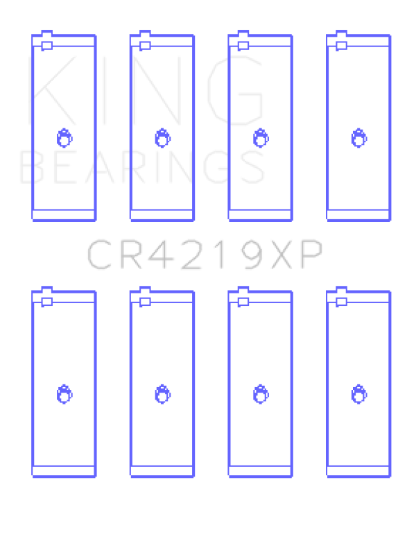 King Engine Bearings Toyota 1RZ/ 2RZ/ 3RZ (Size 0.26) Connecting Rod Bearing Set - CR4219XP.026 Photo - Primary