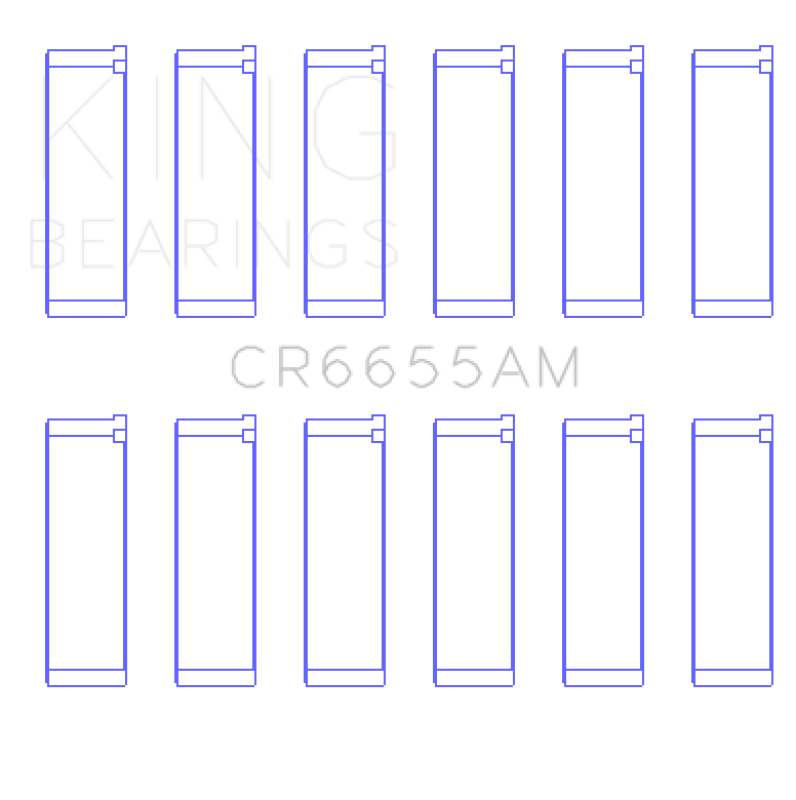 King Engine Bearings Mazda JE39 (Size STD)  Connecting Rod Bearings Set (6 Pairs) - CR6655AM Photo - Primary