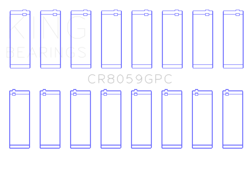 King Engine Bearings General Motors Duramax Diesel (Size 0.26) Connecting Rod Bearing Set - CR8059GPC.026 Photo - Primary