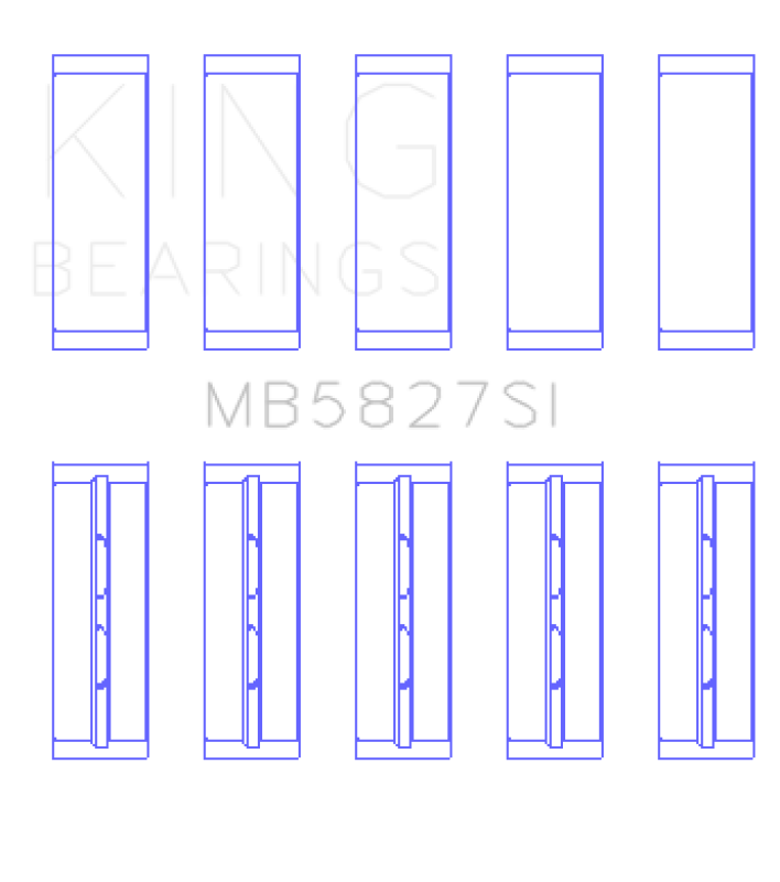 King Engine Bearings Toyota 1TR-FE/ 2TR-FE Main Bearing Set - MB5827SI Photo - Primary