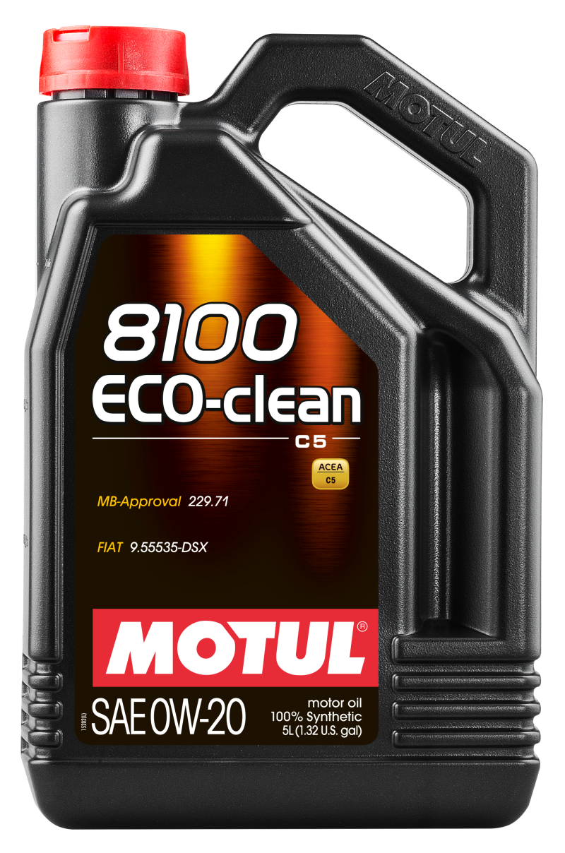 Motul 5L Synthetic Engine Oil 8100 0W20 Eco-Clean - 108862 Photo - Primary