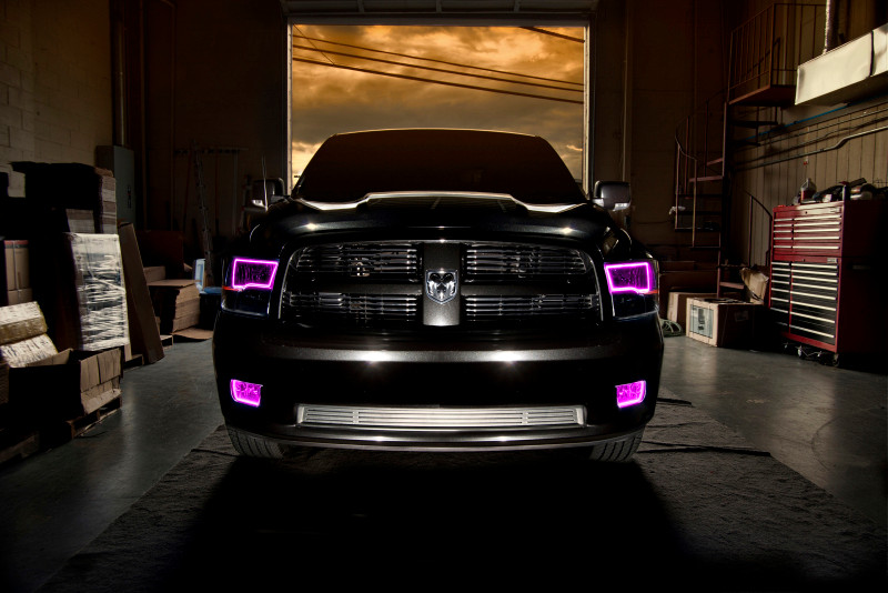 Oracle 09-17 RAM 1500 TRX Quad Pre-Assembled Headlights Blk Housing - w/ BC1 Controller - 7121-335 Photo - lifestyle view