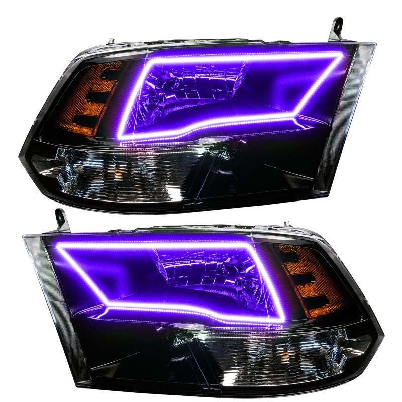 Oracle 09-17 RAM 1500 TRX Quad Pre-Assembled Headlights Blk Housing - w/ BC1 Controller - 7121-335 User 1