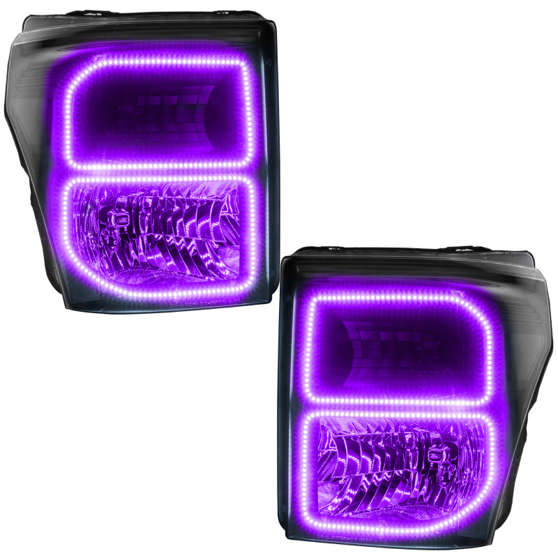 Oracle 11-16 Ford F250/350 LED HL - Black - ColorSHIFT w/ BC1 Controller - 8159-335 User 1