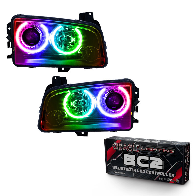Oracle 08-10 Dodge Charger SMD HL (HID) - ColorSHIFT w/ BC1 Controller - 8179-335 Photo - Primary