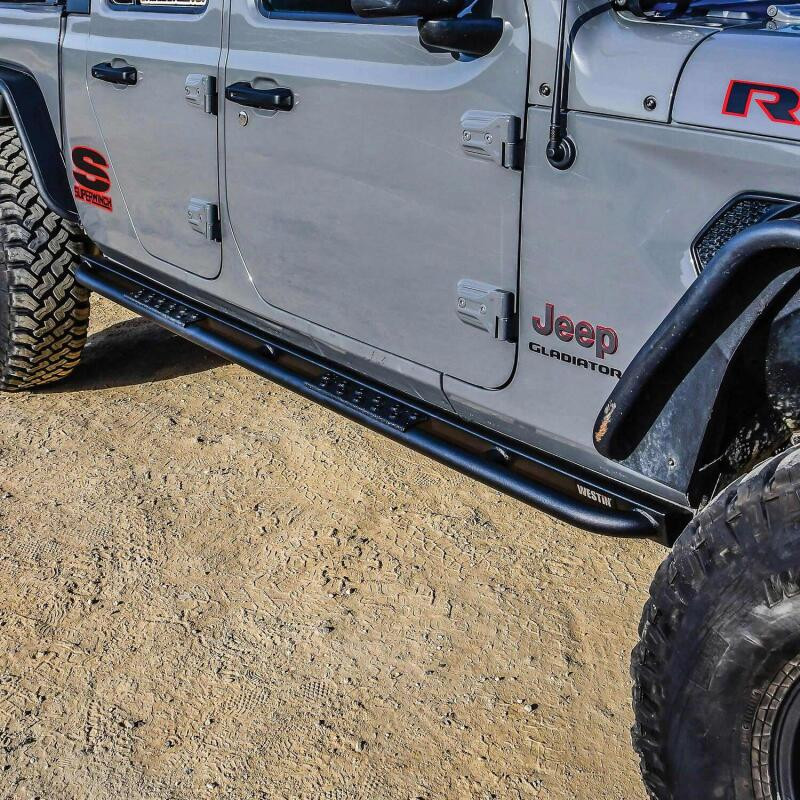Westin 20-23 Jeep Gladiator Rock Slider - Textured Black - 42-14165 Photo - Mounted