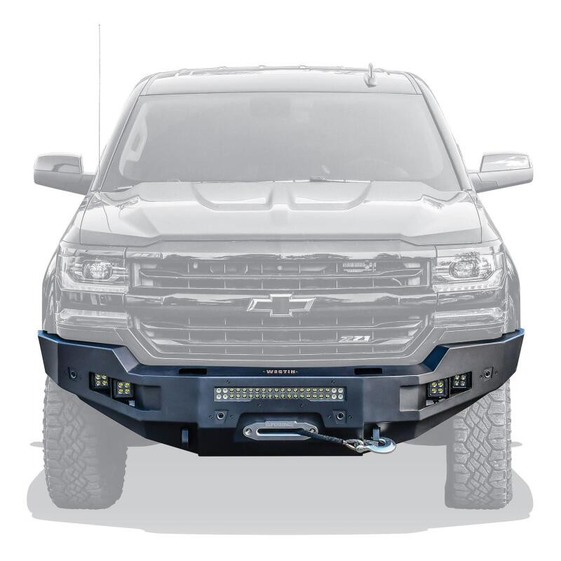 Westin 15-19 Chevrolet Silverado 2500/3500 Pro-Series Front Bumper - Textured Black - 58-411165 Photo - Mounted