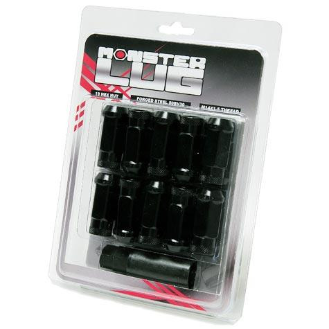 Wheel Mate Monster Open End Lug Nut Set of 20 - Black 14x1.50 - 33006B Photo - Primary