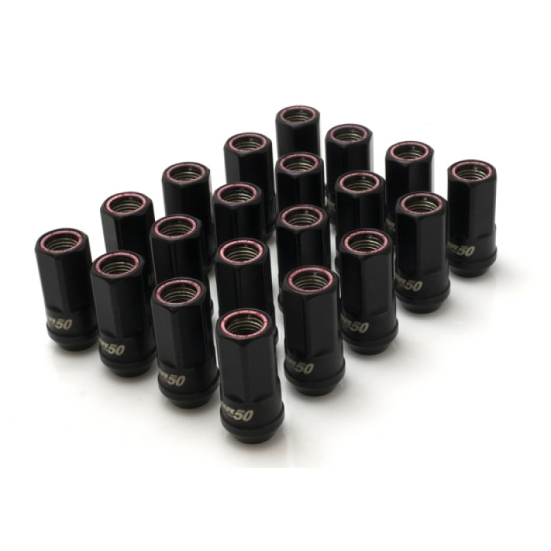 Wheel Mate Muteki HR50 Open End Lug Nuts - Black w/ Red Ring 14x1.50 - HR5007BR User 1