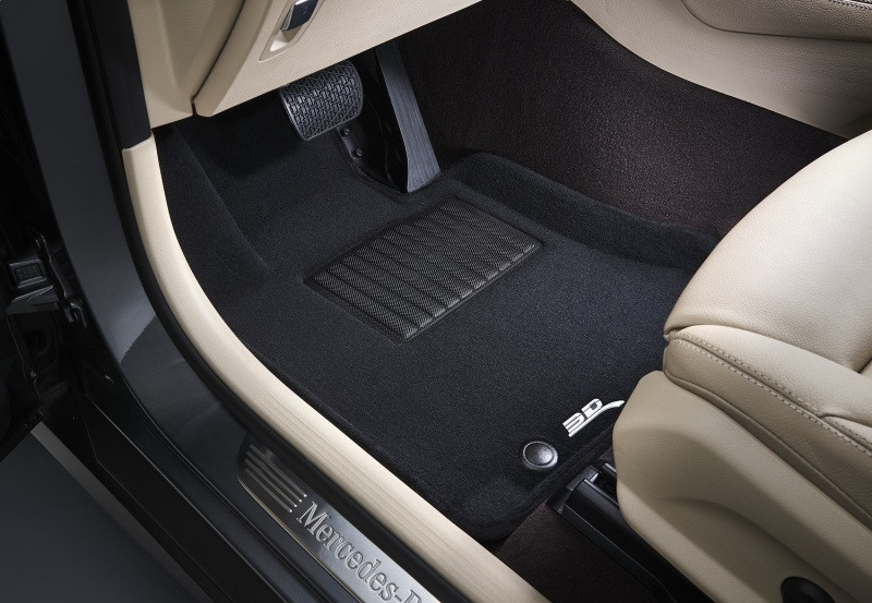 3D MAXpider 09-19 Ford Flex w Center Console Elegant 1st 2nd 3rd (2 Eyelets) -Floor Mat Set (Black) - L1FR05104709 Photo - Mounted