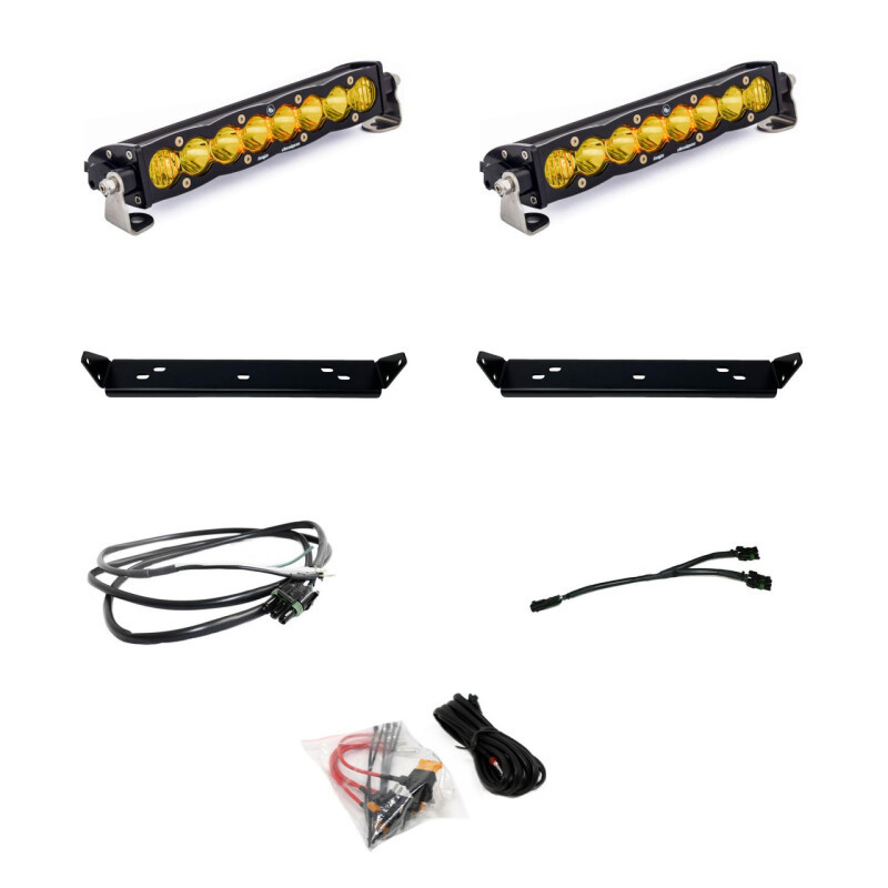 Baja Designs 2021+ Ford Raptor S8 Behind Grill Kit -10in. Amber D/C - 448066 User 1