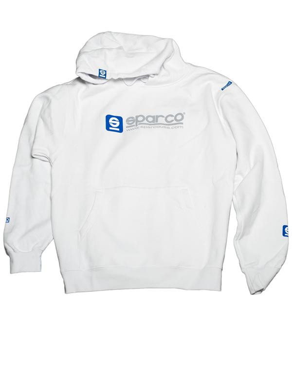 Sparco Sweatshirt Hooded WWW White MED - SP03100B2M Photo - Primary