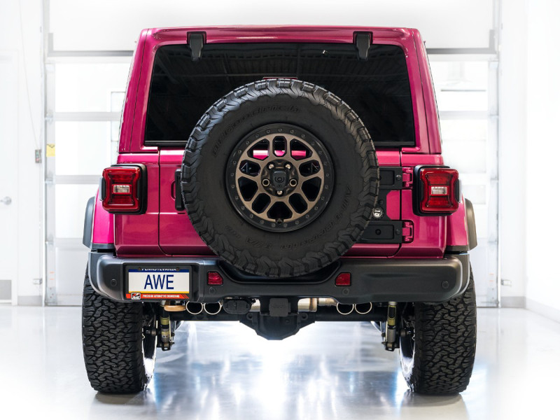 AWE 21+ Wrangler 392 Switchpath Cat-Back Exhaust- Quad BashGuards - 3025-41392 Photo - Mounted