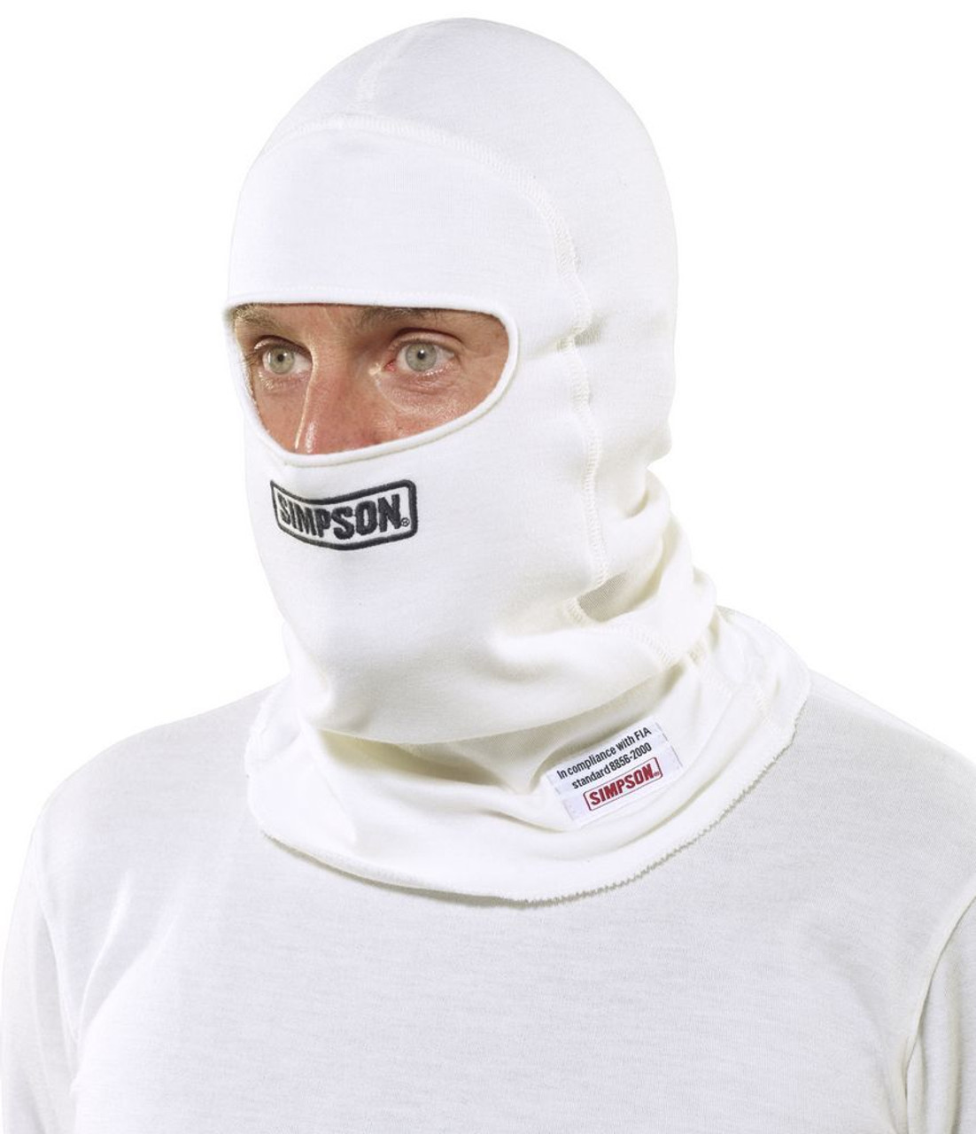 Nomex Head Sock White Single Eyeport