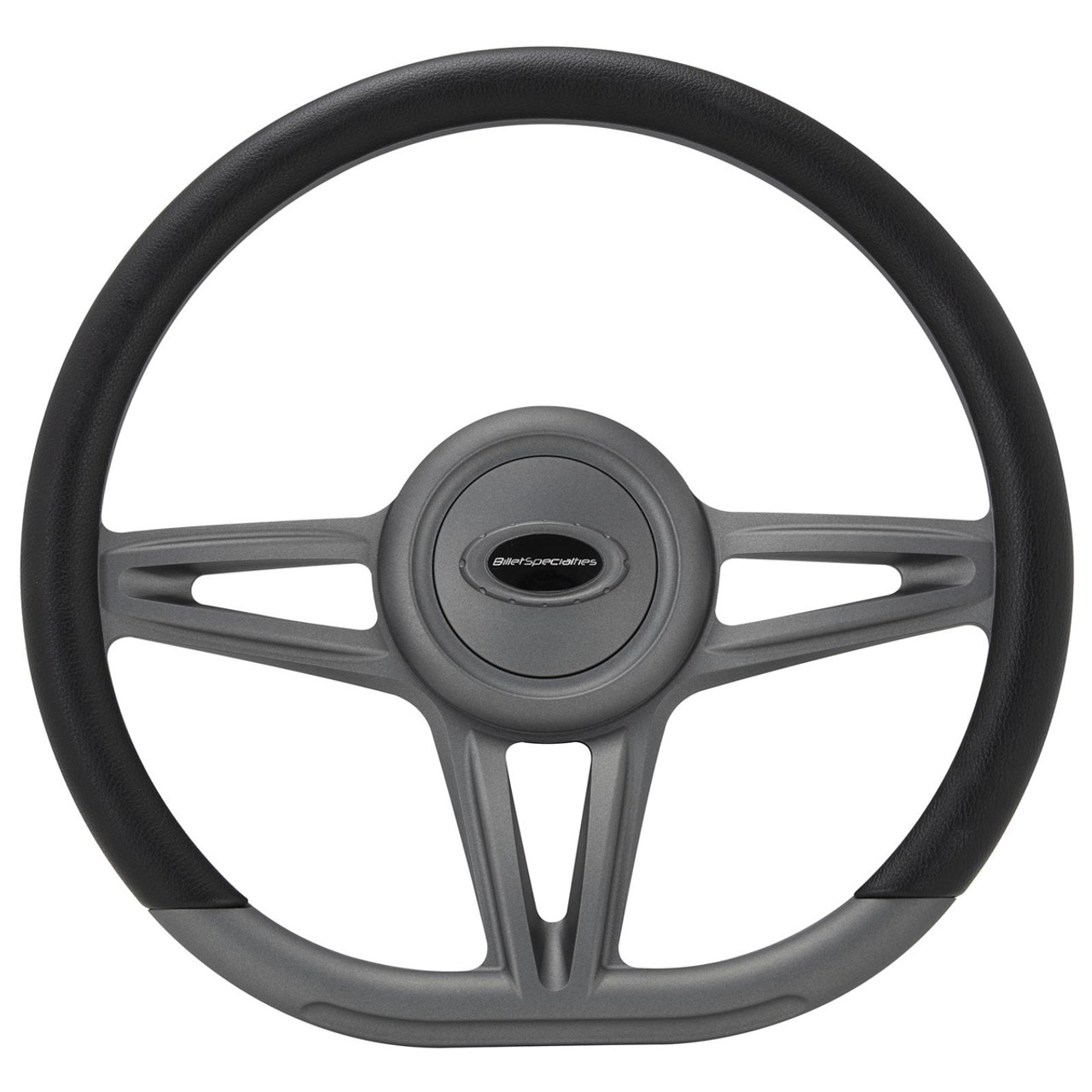 Steering Wheel 14in D- Shape Victory Gunmetal