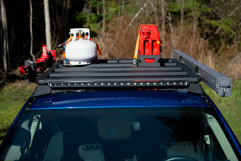 ARB BASE Rack 49in x 45in w/ Mount Kit and Deflector - BASE241 Photo - Mounted