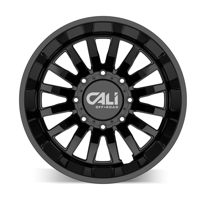 Cali Off-Road 9110D Summit Dually 22x8.25 / 8x210 BP / -232mm Offset / 154.2mm Hub Gloss Black Wheel - 9110D-22879GBR232 Photo - Primary