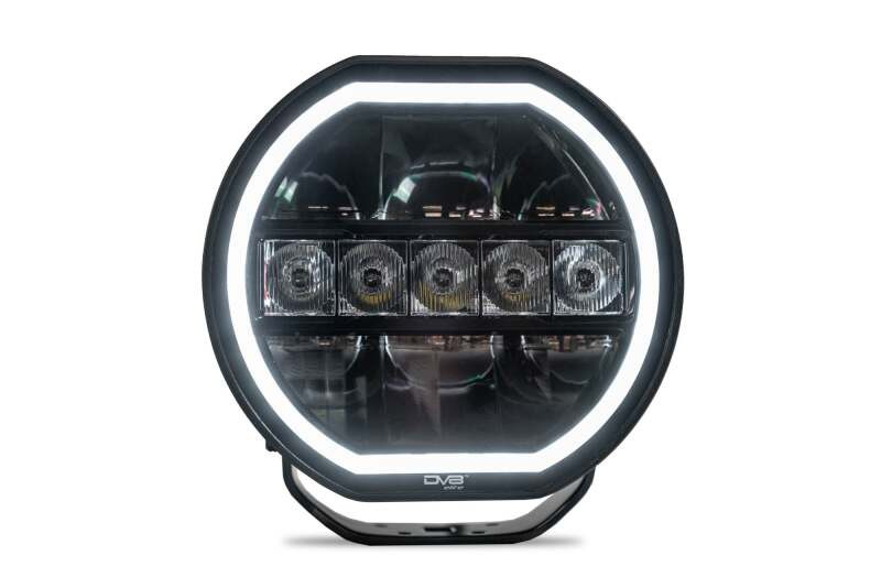 DV8 Offroad 7in Halo Elite Round Light w/ Accent Halo - White/Amber - BE7RW108W-H Photo - out of package