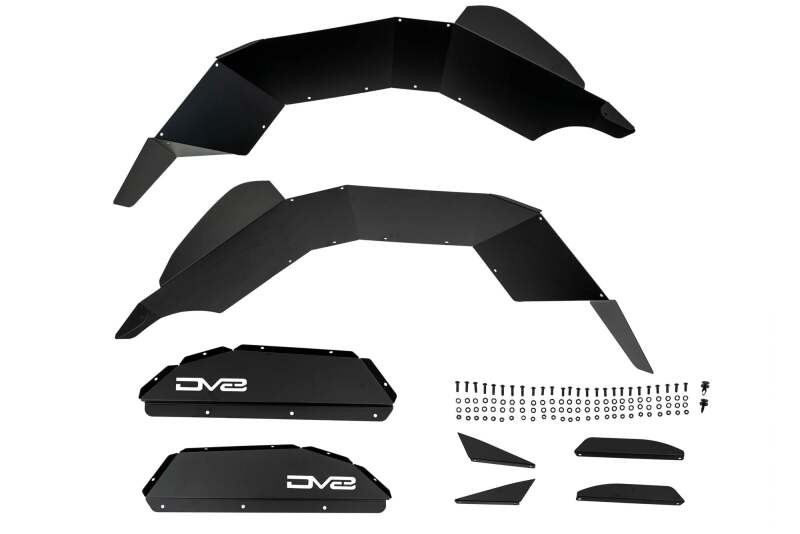 DV8 Offroad 20-24 Jeep Gladiator JT Rear Inner Fender Liners - Satin Black - INFEND-07RB Photo - out of package