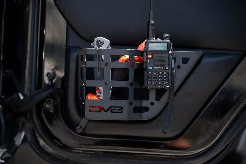 DV8 Offroad 11-18 Jeep Wrangler JK 4 Door Only Rear Door Pocket Molle Panels - Black - MPJK-06 Photo - out of package