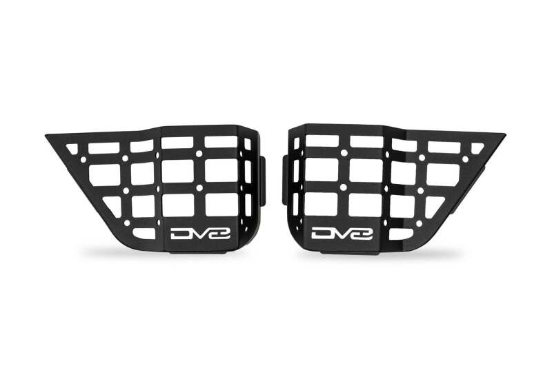 DV8 Offroad 11-18 Jeep Wrangler JK 4 Door Only Rear Door Pocket Molle Panels - Black - MPJK-06 Photo - out of package