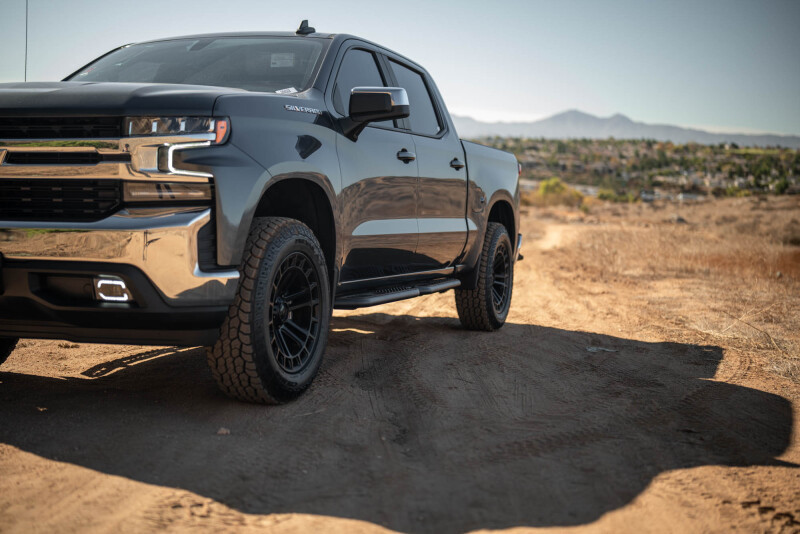 DV8 Offroad 19-24 GMC Sierra 1500 Crew Cab OE Plus Side Steps - Black Steel - SRCS1-01 Photo - out of package