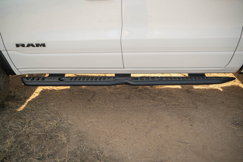 DV8 Offroad 19-25 RAM 1500 Crew Cab OE Plus Side Steps - Black Steel - SRDR1-01 Photo - out of package