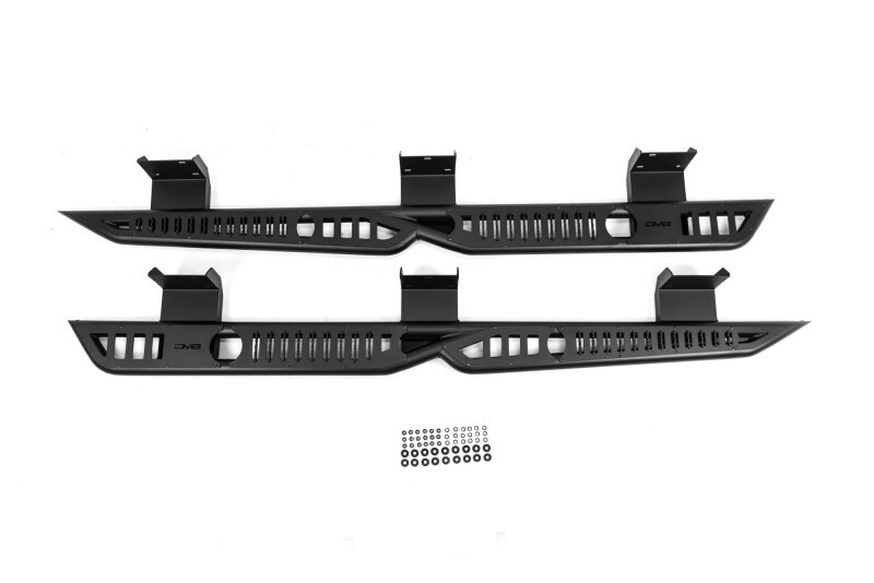 DV8 Offroad 19-25 RAM 1500 Crew Cab OE Plus Side Steps - Black Steel - SRDR1-01 Photo - out of package