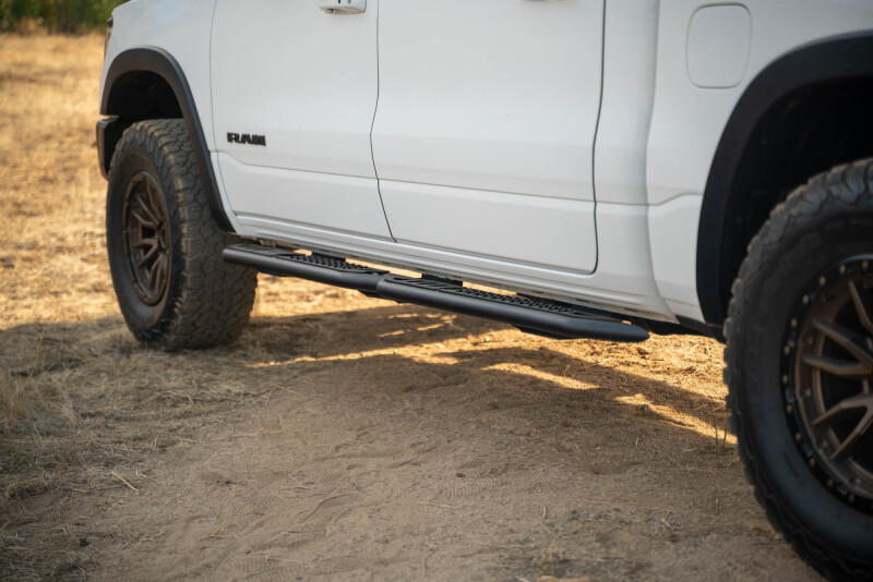 DV8 Offroad 19-25 RAM 1500 Crew Cab OE Plus Side Steps - Black Steel - SRDR1-01 Photo - out of package