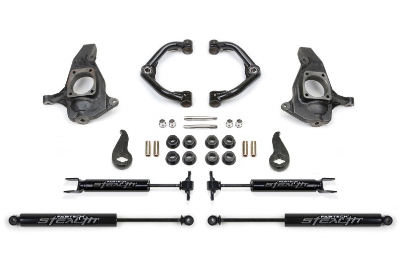 Fabtech 11-19 GM C/K2500HD/3500HD 4in Ultimate System w/Uniball UCA & Stealth Shocks - FTS21188 Photo - Primary