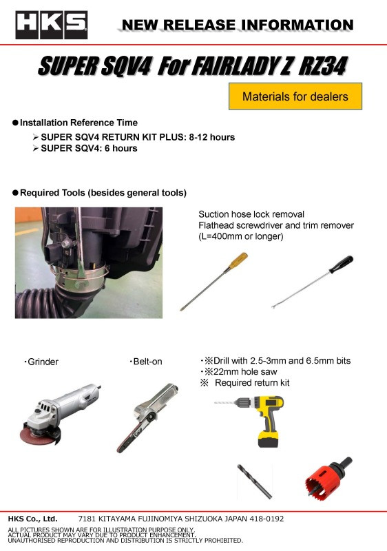 HKS SUPER SQV4 RETURN KIT PLUS RZ34 VR30DDTT - 71008-AN030V Photo - Close Up