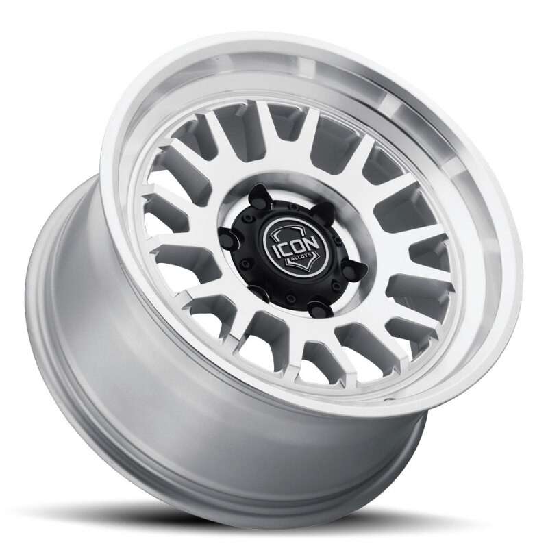 ICON Anza 17x8.5 5x150 25mm Offset 5.75in BS Silver Machined Wheel - 8217855557SM Photo - Unmounted