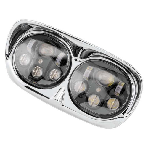 Letric Lighting LED Headlight Dual 5.75in Black/Chrome - LLC-LRHP-CB Photo - Primary