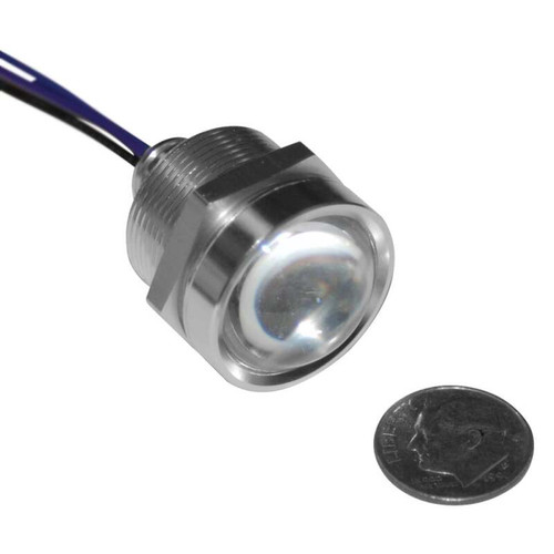 Letric Lighting Royal Flush LED 1in Stl/Red - LLC-RFPB-R Photo - Primary