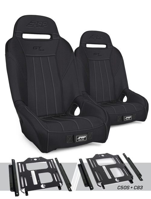 PRP Polaris RZR 570, 800, 900 GT/S.E. Suspension Seats Kit (Pair) - Black - A5701-PORXP-C50S-201 Photo - Primary