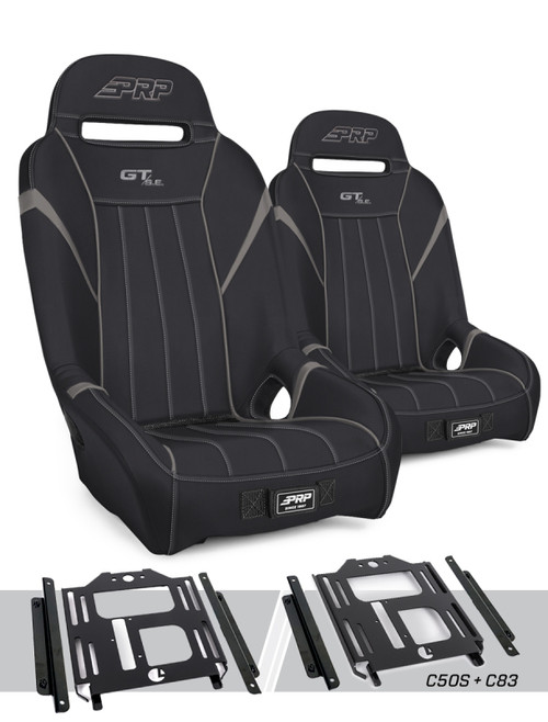 PRP Polaris RZR 570 GT/S.E. Suspension Seats Kit (Pair) - Black & Gray - A5701-PORXP-C50S-203 Photo - Primary