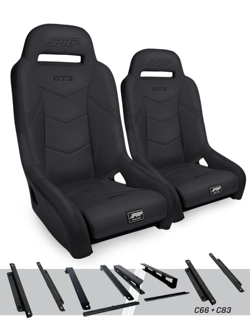PRP Honda Talon GT3 Suspension Seats Kit (Pair) - Black - A7301-PORXP-C66-201 Photo - Primary