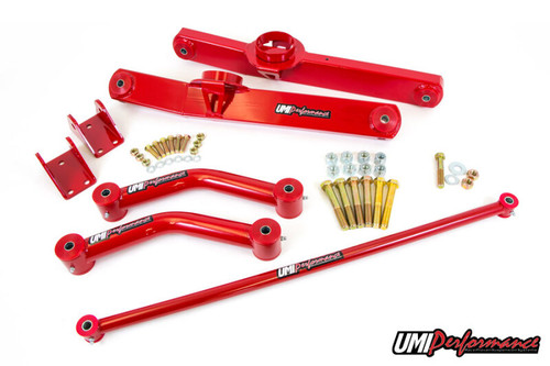 UMI Performance 59-64 GM B-Body Rear Suspension Kit 4-Link- Chevy only - Red - 365002-R Photo - Primary