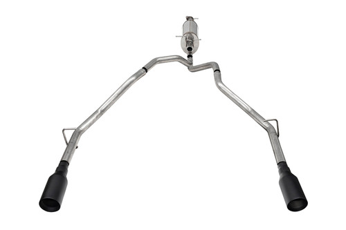 Corsa 25-26 Ram 2.5in Stainless Steel Sport Cat-back Dual Rear Exit 5.0in Black Tips - 21309BPC Photo - Primary