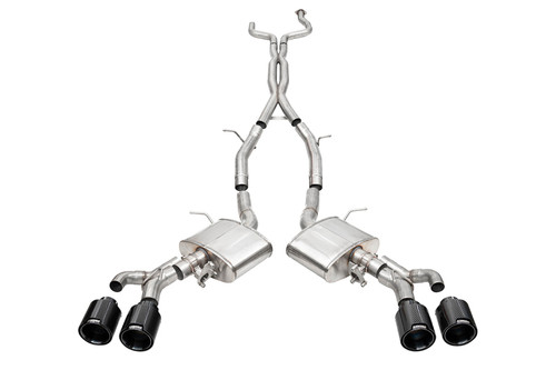 Corsa 22-25 Cadillac CT4 V Blackwing 3in Active Valve Cat-Back - 4.5in Carbon Fiber Black Tip - 21317CFBLK Photo - Primary