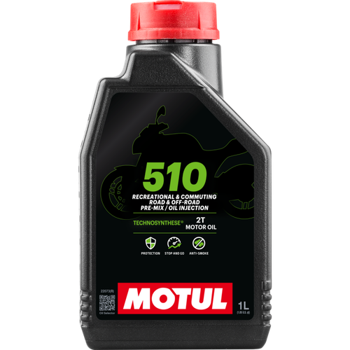 Motul 510 2T Pre-Mix Oil Injection 12X1L - 104028 Photo - Primary