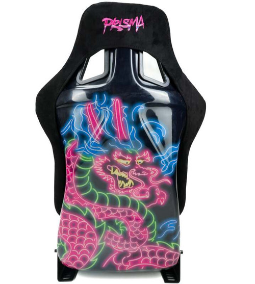 NRG FRP Bucket Seat (Large) Black Alcantara w/ Dragon Livery - FRP-302BK-DRGN-N User 1