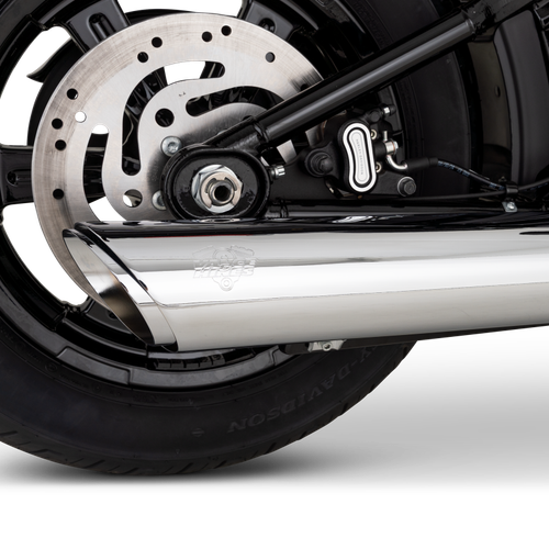 Vance & Hines 2025+ HD Softail Twin Slash 4in Round Chrome Slip-On Exhaust - 16750 Photo - Primary