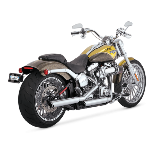 Vance & Hines HD Softail 91-09 Fatboy Twin Slash Slip-On Exhaust - 46844 Photo - Primary