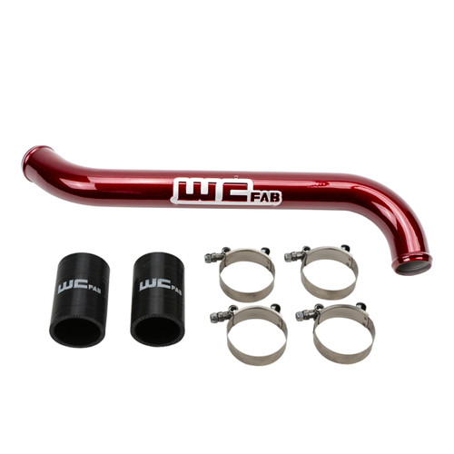Wehrli 11-16 Chevrolet 6.6L LML Duramax Upper Coolant Pipe - Chevy Orange - WCF100696-CRO Photo - Primary