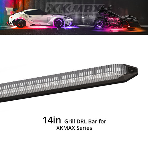 XK Glow 14in XKmax DRL Truck Grill Flexible Light App Cntl Bar 2pc - MX-DRL-14-KIT User 1