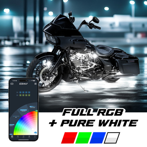 XK Glow XKmax RGBW 16pc addressable Motorcycle Underglow Light Kit - MX-MOTO-ADV User 1
