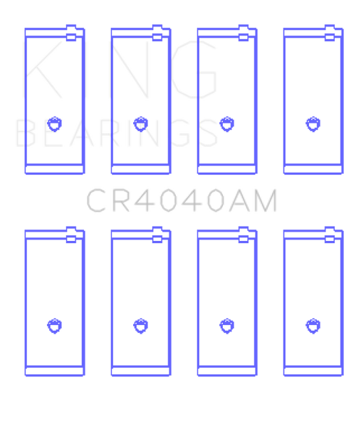 King Engine Bearings Ford Fiesta/Escort Tlb/Gud/J4B 1.0L 1.2L 1.3L (Size +0.50mm) Conrod Bearing Set - CR4040AM0.5 Photo - Primary