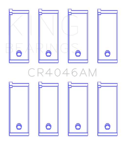 King Engine Bearings Honda D16A/D16Y/D16Z 1590Cc (Size +0.50mm) Connecting Rod Bearing Set - CR4046AM0.5 Photo - Primary